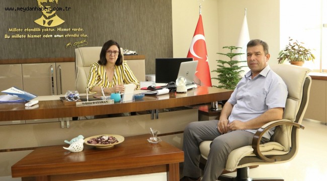 Başaran, Gümele Muhtarı Yılmaz'ı Ağırladı