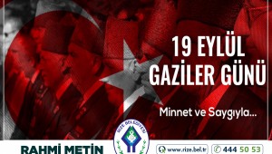 BAŞKAN METİN'DEN GAZİLER GÜNÜ MESAJI