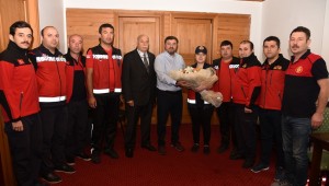 BAŞKAN ŞENLİKOĞLU; ''İTFAİYECİLERİMİZ ÖNEMLİ GÖREV ÜSTLENİYOR''