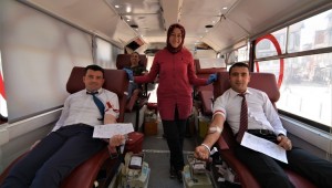 BELEDİYE PERSONELİNDEN KIZILAY KAN BAĞIŞINA DESTEK