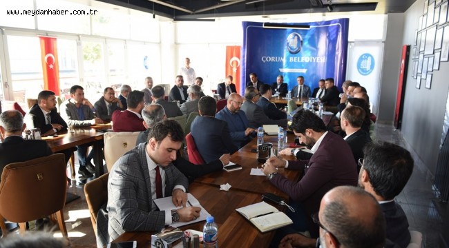 Çorum Belediyesinde değerlendirme toplantısı
