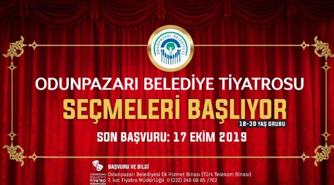 Odunpazarı Belediyesi Tiyatro Seçmeleri Başlıyor