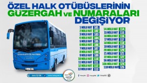 TOPLU TAŞIMADA GÜZERGÂH VE NUMARA DEĞİŞİKLİĞİ       