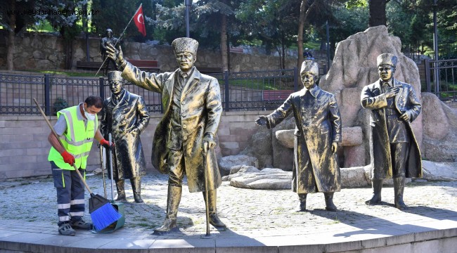   ANITKABİR ÇEVRESİNDEN ULUS HEYKELİ'NE KADAR TEMİZLİK