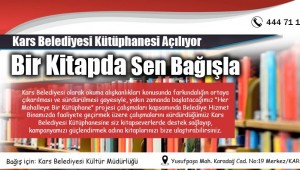 Kars Belediyesi Kütüphanesine destek