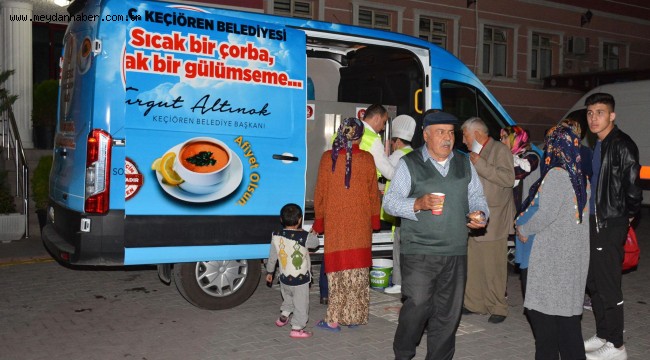 KEÇİÖREN BELEDİYESİ'NDEN SICAK İKRAM