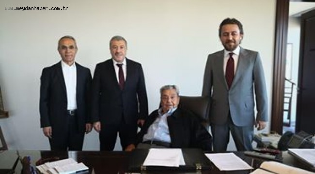 NEVBİAD YÖNETİCİLERİNDEN ANADOLU HOLDİNG ONURSAL BAŞKANI KAMİL YAZICI'YA ZİYARET