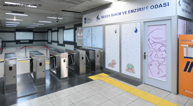 ANKARA BÜYÜKŞEHİR BELEDİYE BAŞKANI MANSUR YAVAŞ'IN TALİMATIYLA KIZILAY, KEÇİÖREN, SİNCAN VE BATIKENT METRO İSTASYONLARINDA "BEBEK BAKIM VE EMZİRME ODALARI" AÇILDI