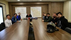 Ankara Tüm Anadolu Motosikletli Kuryeler Genel Sekreteri Ölçü ile Karabük Dernek Başkanı Şimşek ve Yönetiminden Başkan Vergili'ye Ziyaret