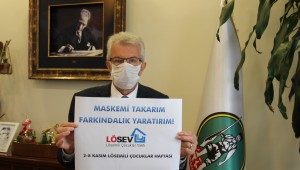 Başkan Eriş, "Maskemi takarım farkındalık yaratırım" dedi