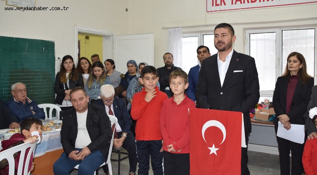 FOÇA KOZBEYLİ İLKOKULUNDA, ŞEHİT KÜTÜPHANESİ AÇILDI