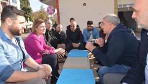 HALKEVİ MEYDANI İÇİN ESNAFLA BULUŞAN BAŞKAN HÜRRİYET; "BÜYÜKŞEHİR İLE UZLAŞARAK BU SORUNU ÇÖZMEK İSTİYORUZ"