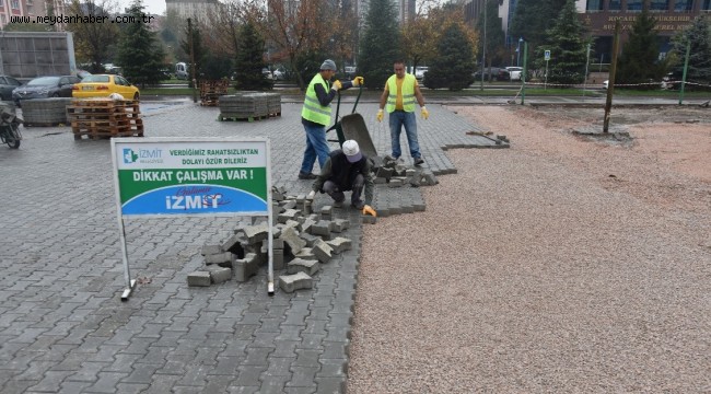 İZMİT BELEDİYESİ YAHYA KAPTAN PAZAR ALANINI YENİLİYOR PAZARA YETİŞECEK