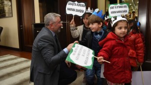 Miniklerden Başkan Aşgın'a ziyaret