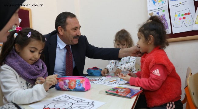 Şehit Seçkin Çil Anaokulu'nu ziyaret eden Başkan Demirel: "DAHA SAĞLIKLI NESİLLER İÇİN ÇALIŞIYORUZ"