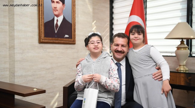 Başkan Yılmaz özel çocukları ağırladı