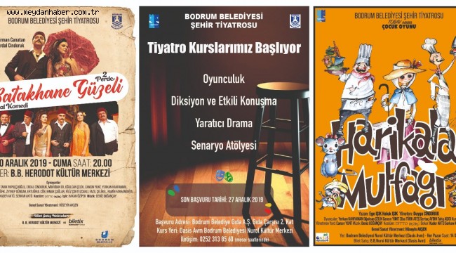 BODRUM BELEDİYESİ ŞEHİR TİYATROSU KURSLARI BAŞLIYOR