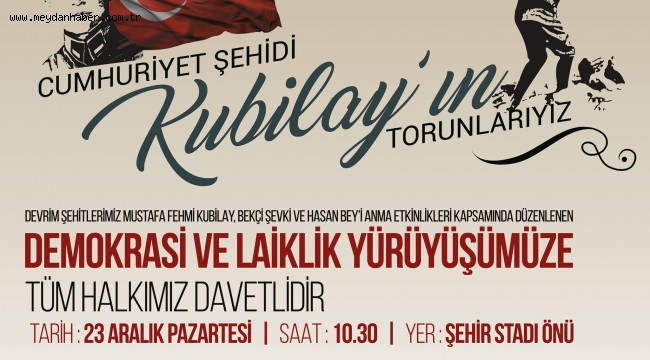 Devrim şehidi Kubilay'ı Menemen yine unutmadı