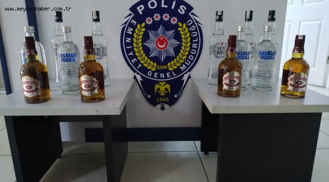 FOÇA'DA KAÇAK İÇKİ OPERASYONU