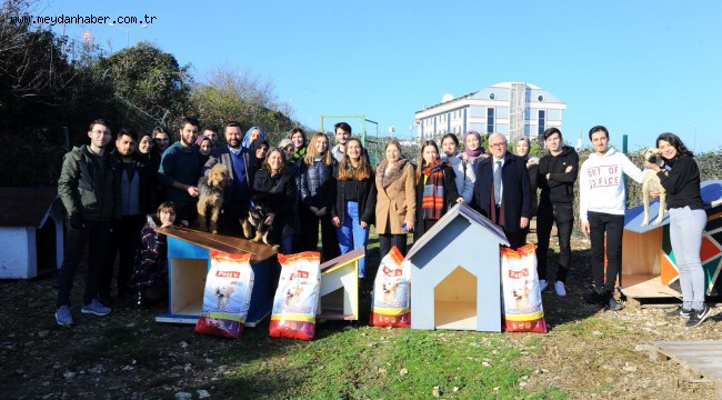 Umuttepe'deki sokak hayvanlarına yardım eli