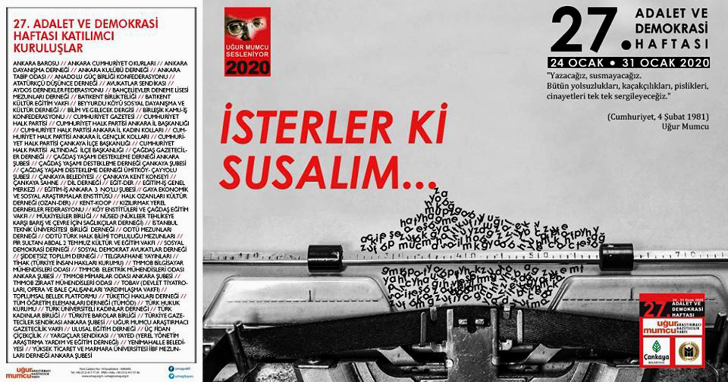 ADALET VE DEMOKRASİ HAFTASI ÇANKAYA'DA BAŞLIYOR