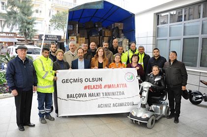 Balçova'nın yardım malzemeleri Malatya'ya ulaştı