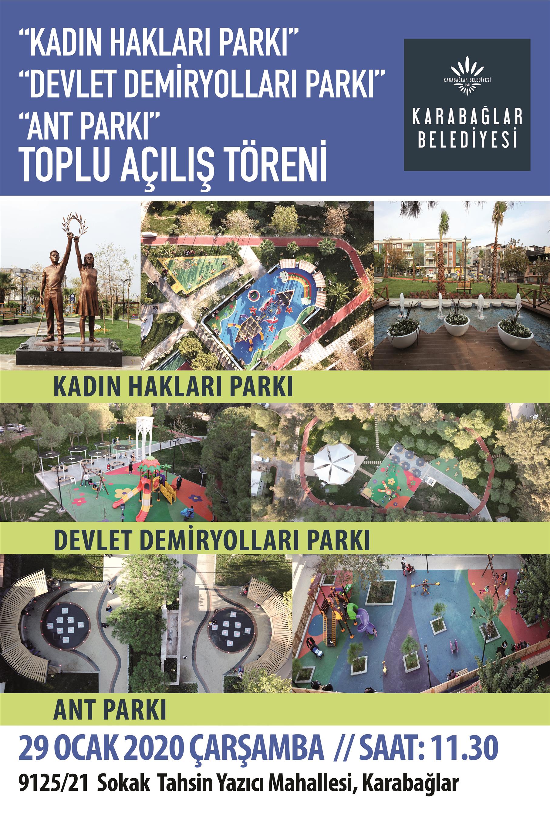 Karabağlar'da baştan sona yenilenen 3 parkın açılışı aynı anda yapılacak