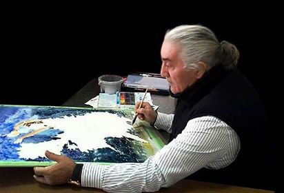 Ressam Canip Taşkıran suluboya sergisi ile Bornova'da