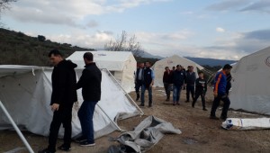 Selçikli'de Deprem Çadırları Kuruldu