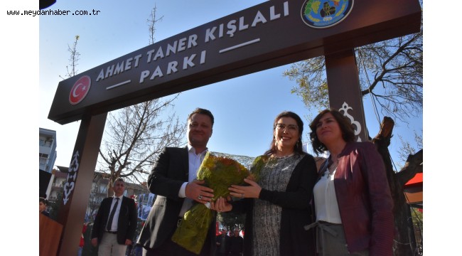 Ahmet Taner Kışlalı Parkı Menemen'de açıldı