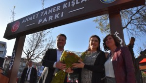 Ahmet Taner Kışlalı Parkı Menemen'de açıldı