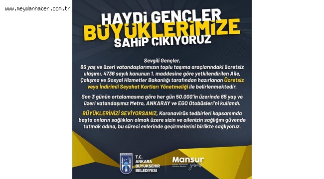BAŞKAN YAVAŞ'TAN 65 YAŞ ÜSTÜ VATANDAŞLARA "EVDE KAL" ÇAĞRISI