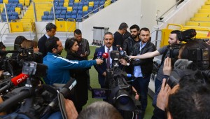   BÜYÜKŞEHİR BELEDİYESİ STADYUMLARDA DA HİJYEN ÇALIŞMASI YÜRÜTÜYOR  