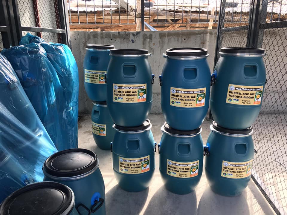 Kızılcahamam Belediyesi, Otel, lokanta,restoran gibi işletmelerden atık bitkisel yağ toplamaya başladı.