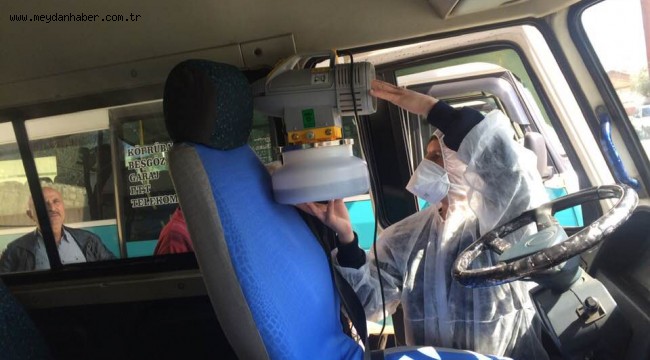 Ödemişte ulaşım araçları ilaçlanıyor