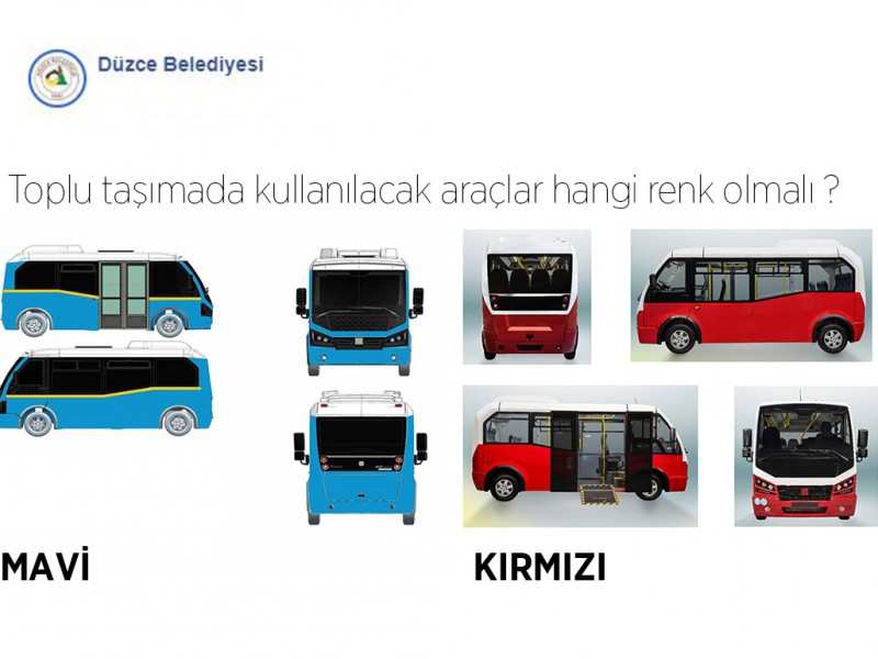 OTOBÜSLERİN RENGİ ANKETLE BELİRLENECEK RENGİNİ SEÇ!