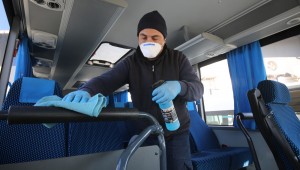 Torbalı'da toplu yaşam alanları dezenfekte ediliyor