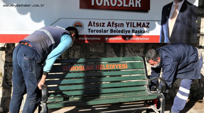 TOROSLAR'DA KORONAVİRÜS TEDBİRİ; BANKLAR KALDIRILDI