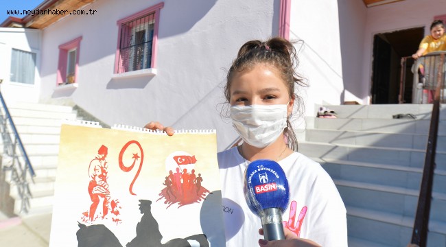 19 MAYIS RESİM YARIŞMASINDA DERECEYE GİRENLERE ÖDÜLLERİ VERİLDİ