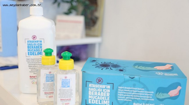 ATAŞEHİR'DE BERBER VE KUAFÖRLERE HİJYEN SETİ DAĞITILIYOR