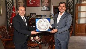 BAŞKAN ASYA, DSİ BÖLGE MÜDÜRÜ ŞAHNA'YI AĞIRLADI