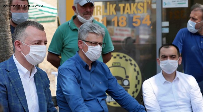 Başkan Büyükakın, Birlik Taksi'yi ziyaret etti, Kapanönü esnafıyla buluştu