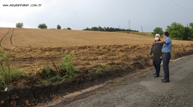 Başkan Yüksel Çiftçilere Geçmiş Olsun Ziyaretinde Bulundu
