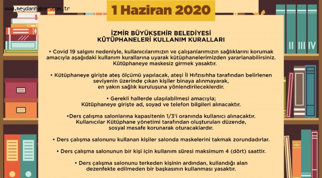 Büyükşehir kütüphanelerin kurallarını açıkladı