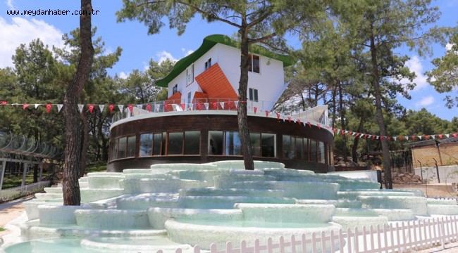 Dünyaca ünlü Pamukkale travertenleri Kepez'de