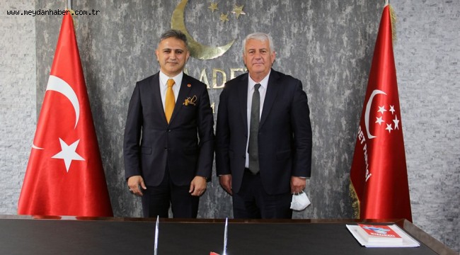 İESOB Başkanı Mutlu'dan Saadet Partisi İl Başkanı Erduran'a ziyaret