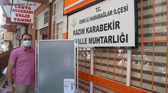 Karabağlar'da muhtarlara duyuru panosu
