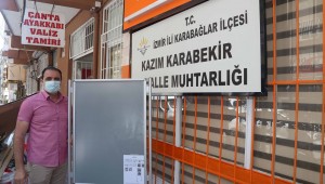Karabağlar'da muhtarlara duyuru panosu