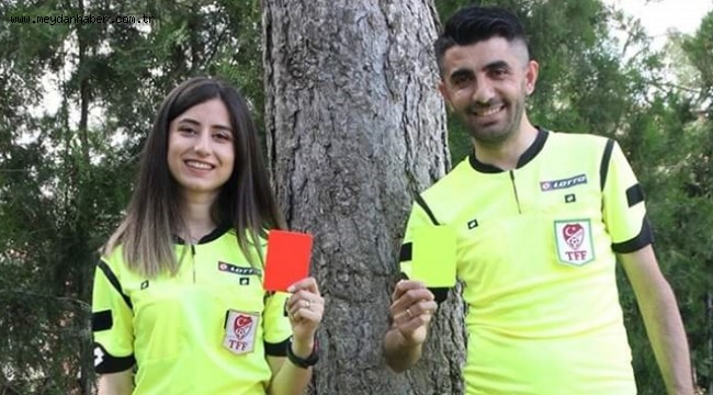 Müsabakada tanışan hakemler dünya evine girdi