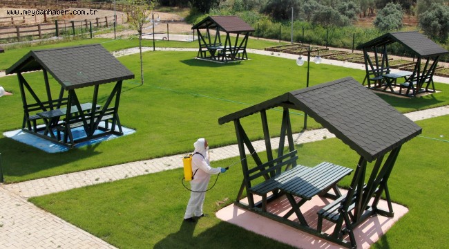 Ödemiş'te dezenfeksiyon mesaisi tam gaz